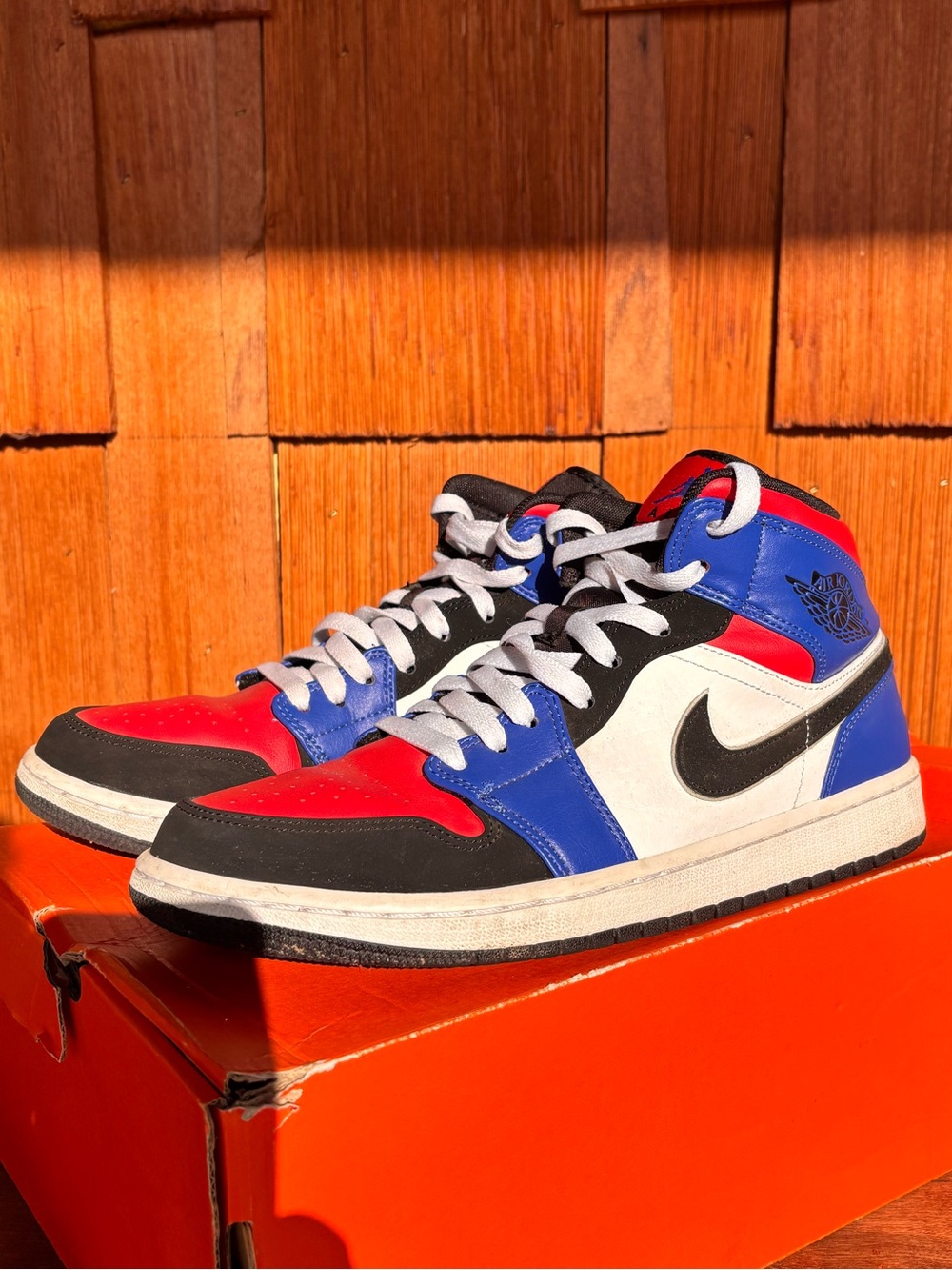 Nike Air Jordan High-Top Sneakers - Red / Blue / White Spider man